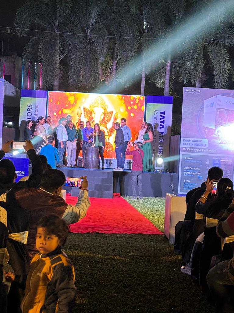 Lamp-lighting ceremony at the TATA ACE EV launch